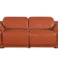 9762 Global United Leather Sofa Set - Camel