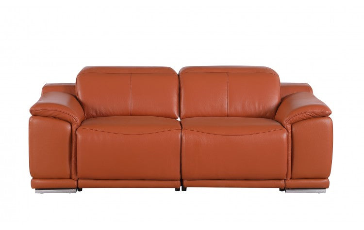 9762 Global United Leather Sofa Set - Camel