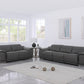 9762 Global United Leather Sofa Set - Dark Gray