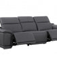 9762 Global United Leather Sofa Set - Dark Gray