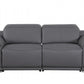 9762 Global United Leather Sofa Set - Dark Gray