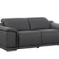 9762 Global United Leather Sofa Set - Dark Gray