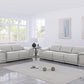 9762 Global United Leather Sofa Set - Light Gray