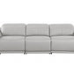 9762 Global United Leather Sofa Set - Light Gray