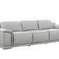 9762 Global United Leather Sofa Set - Light Gray