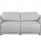 9762 Global United Leather Sofa Set - Light Gray