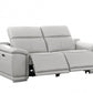 9762 Global United Leather Sofa Set - Light Gray