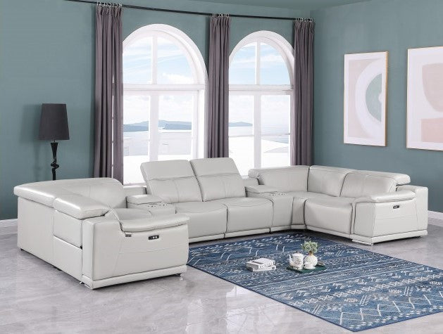 9762 DivanItalia 8 Pc Top Grain Sectional – 6 Colors