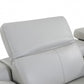 9762 Global United Leather Sofa Set - Light Gray