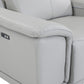 9762 Global United Leather Sofa Set - Light Gray