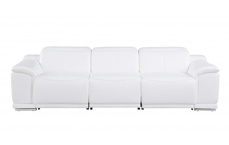 9762 Global United Leather Sofa Set - White