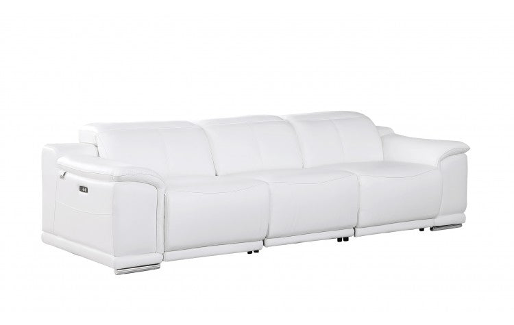 9762 Global United Leather Sofa Set - White