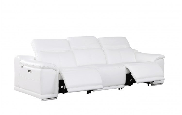 9762 Global United Leather Sofa Set - White