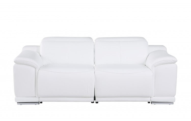 9762 Global United Leather Sofa Set - White