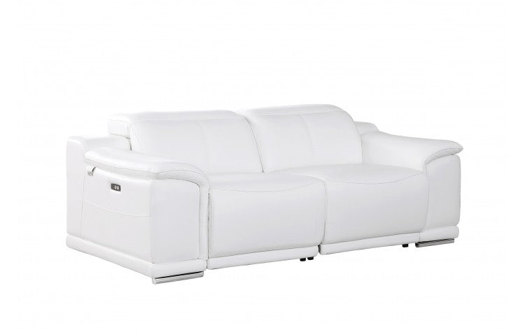 9762 Global United Leather Sofa Set - White