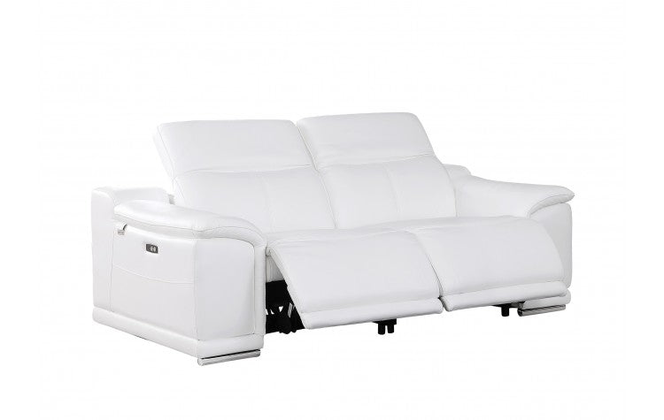 9762 Global United Leather Sofa Set - White