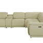 Global 9762 Genoa 6 Pc Power Sectional - Beige