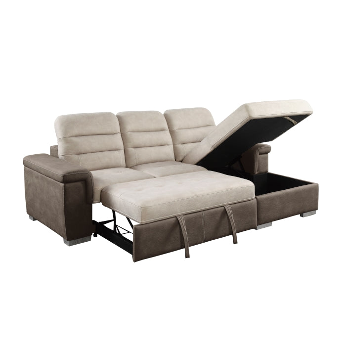 Alfio Pull-Out Sleeper Sectional by Homelegance