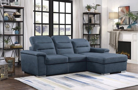 Alfio Blue Sleeper Sectional 9808BUE*SC