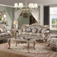 Ariel Champagne Finish Sofa & Loveseat