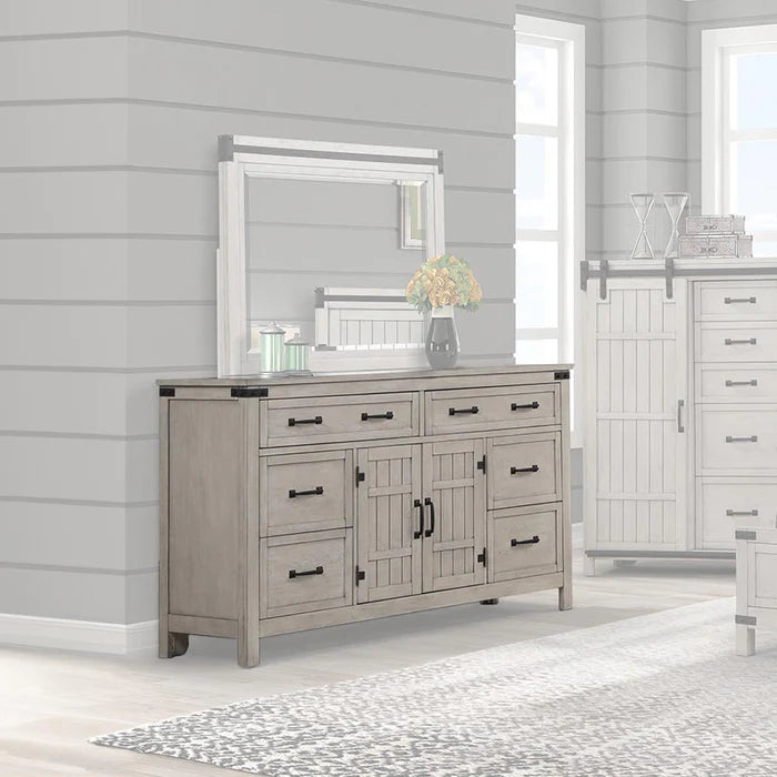 Alexandria 4 Pc Plank Inlay Bedroom Collection