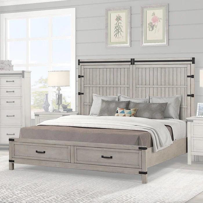 Alexandria 4 Pc Plank Inlay Bedroom Collection