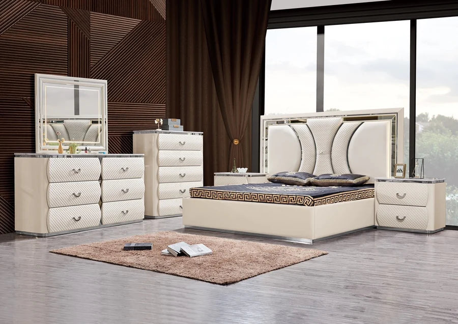 McFerran B1002 Modern 4 Pc Bedroom Set