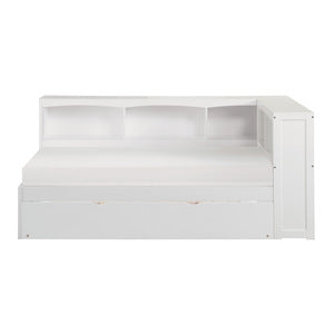 Galen Twin Bookcase Corner Bed Twin Trundle