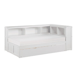 Galen Twin Bookcase Corner Bed Twin Trundle