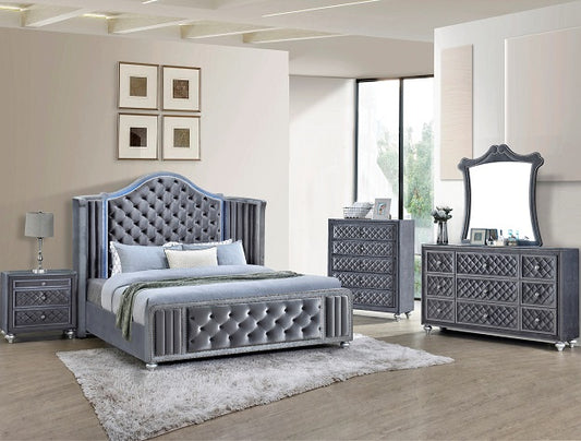 Cameo 4 Pc LED Bedroom Set - King Bed