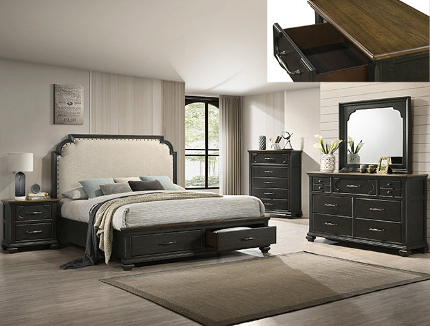 Hamilton B6560 Bedroom Set - 4 Pc King Bed