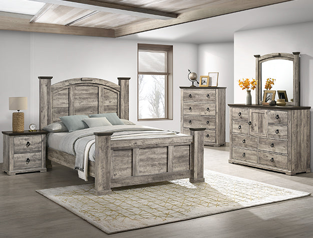 Ella-Mae 4 Pc Rustic Bedroom Collection