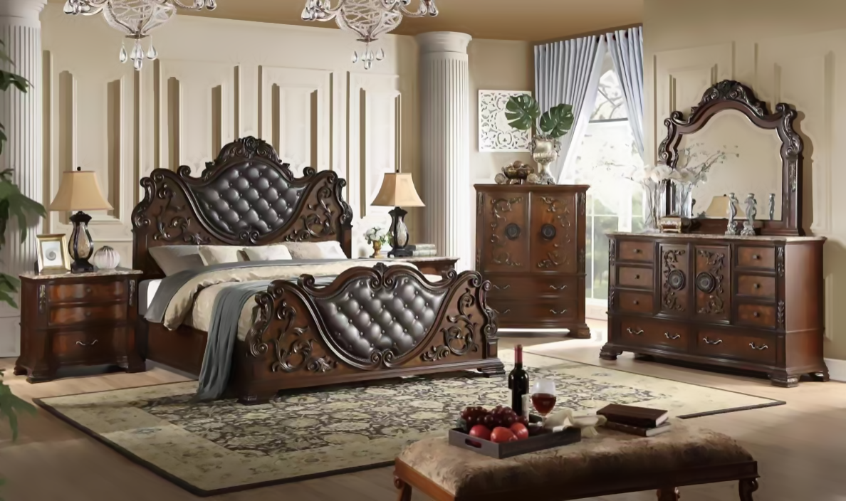 McFerran B9000 Bedroom Collection - Tufted Headboard