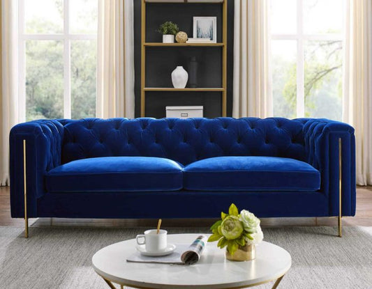 Charlene Blue Velvet Sofa CH100SBL