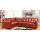 Peever Leatherette Sectional CM6268RD