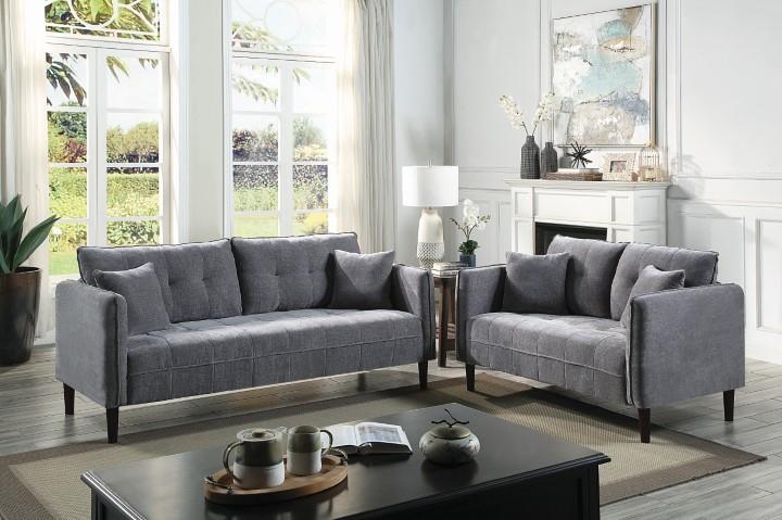 Lynda 2 Pc Sofa Set - Dark Gray