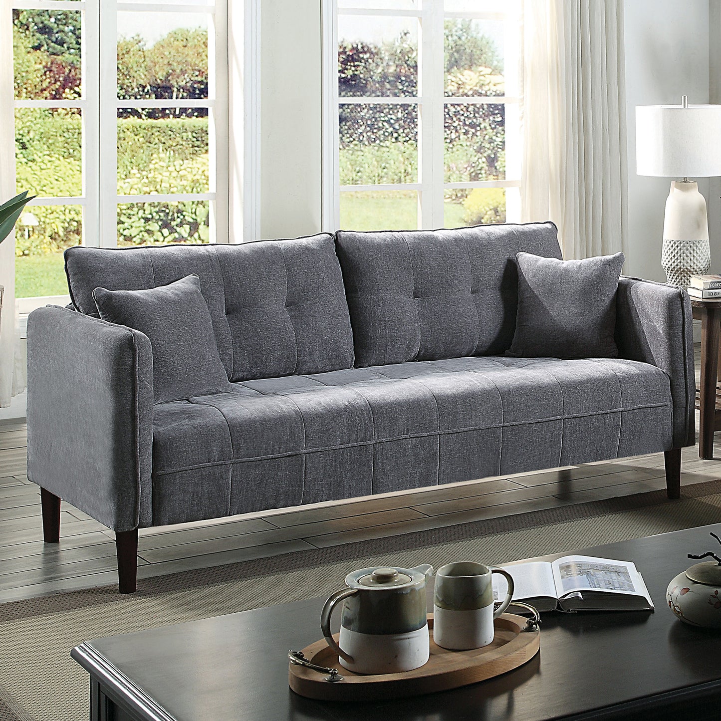 Lynda 2 Pc Sofa Set - Dark Gray