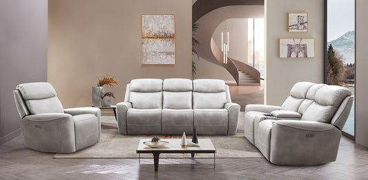 Artemis 2 Pc Taupe Power Sofa Collection