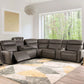 Edmondus Power Wallhugger Sectional - DarK Gray