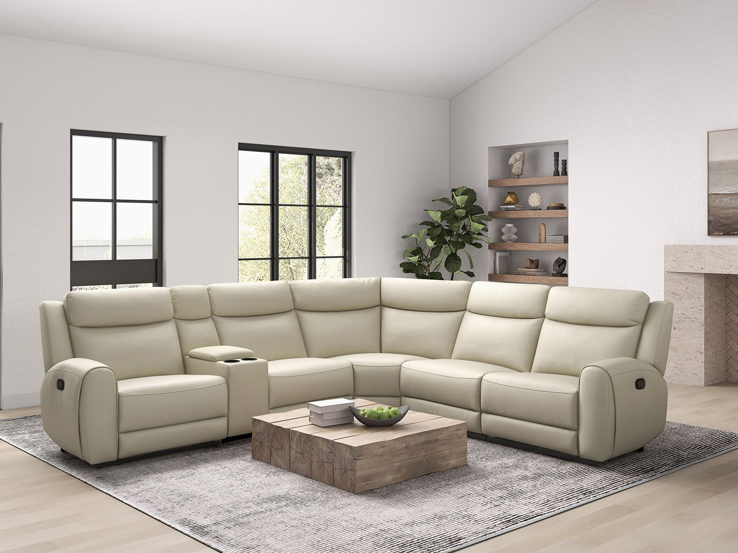 Jacobus Top Grain Leather Sectional - 2 Colors