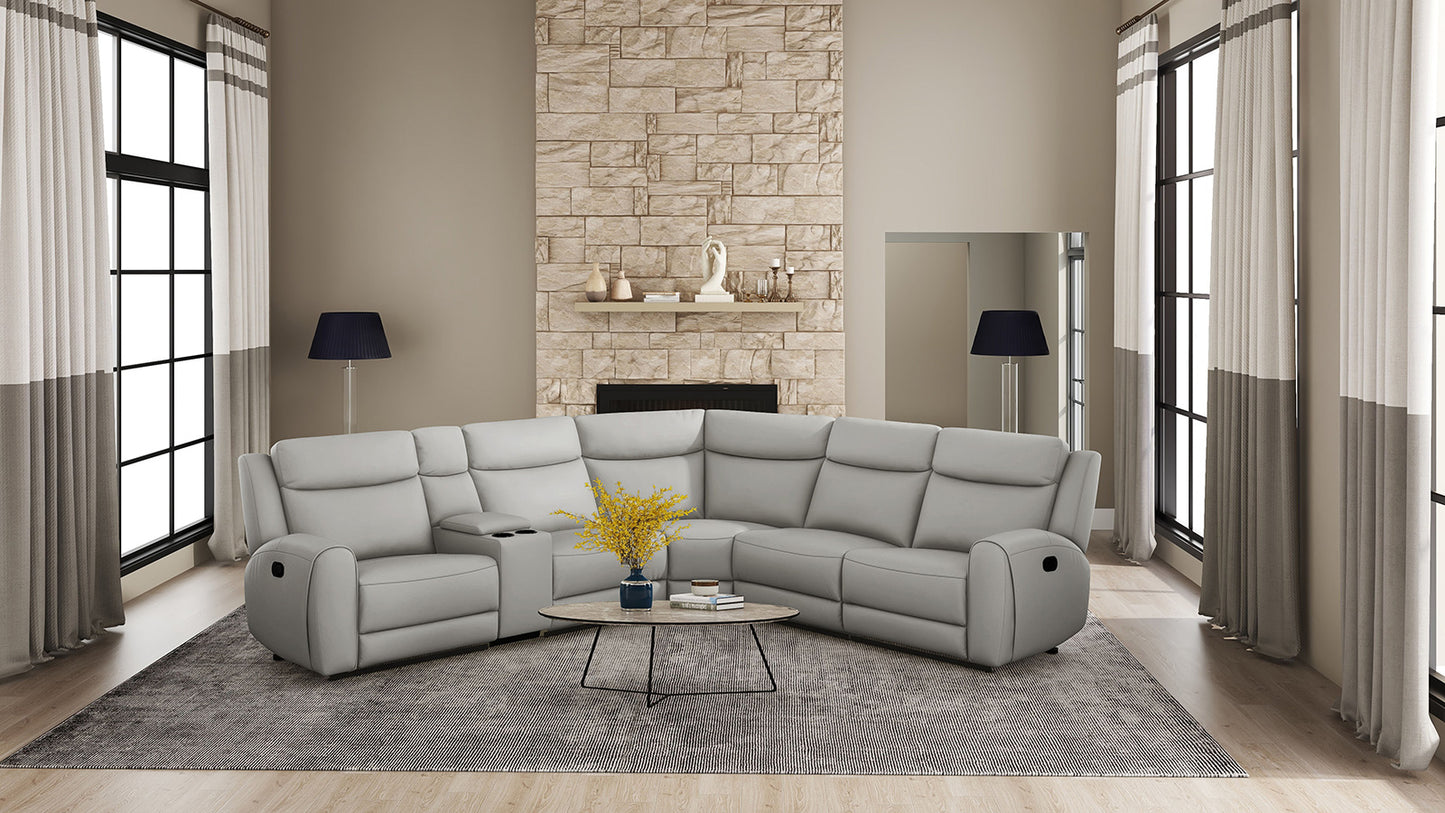 Jacobus Motion Sectional - Light Grey