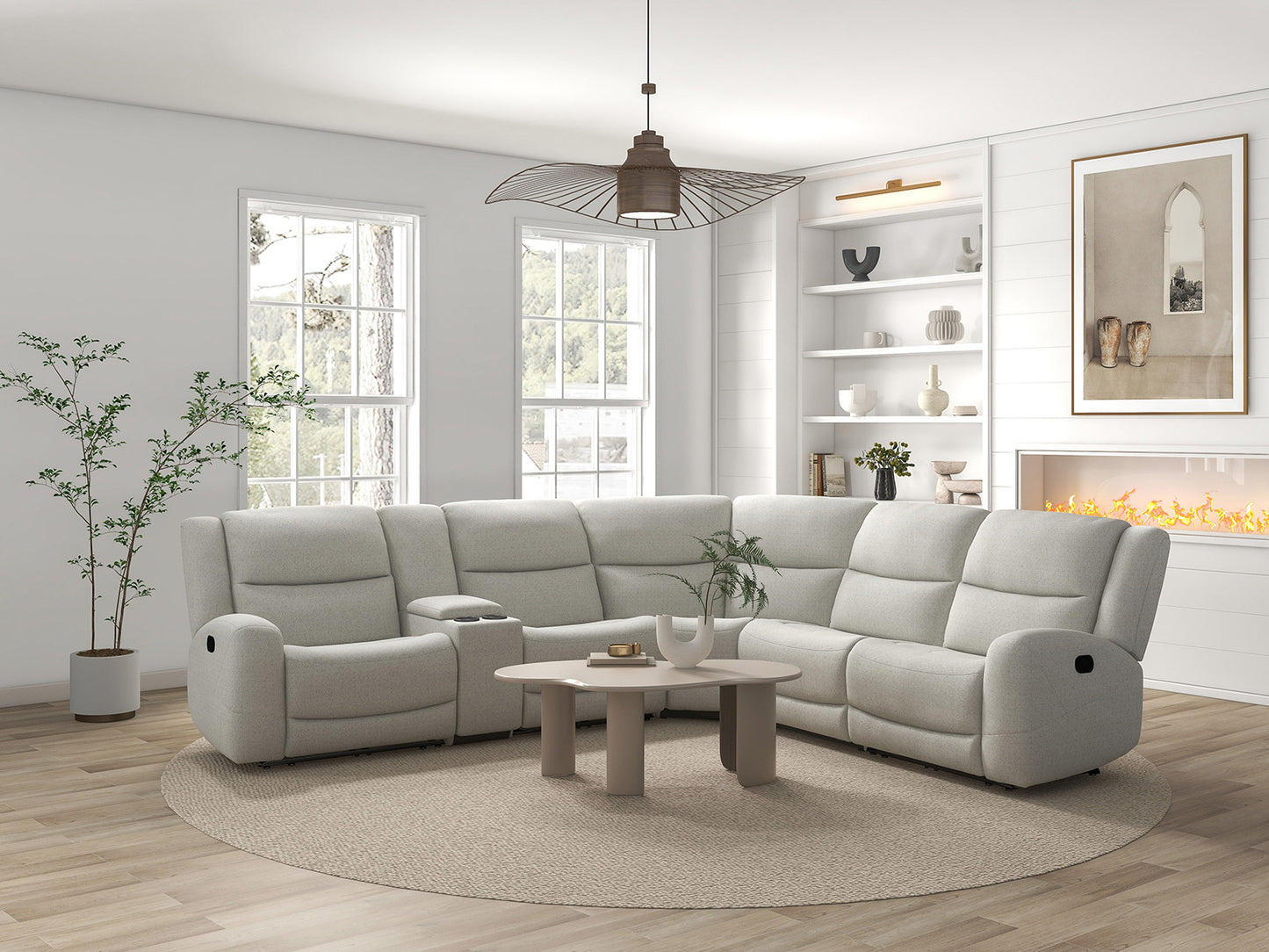 Giraldus Beige Motion Sectional CM9988BG