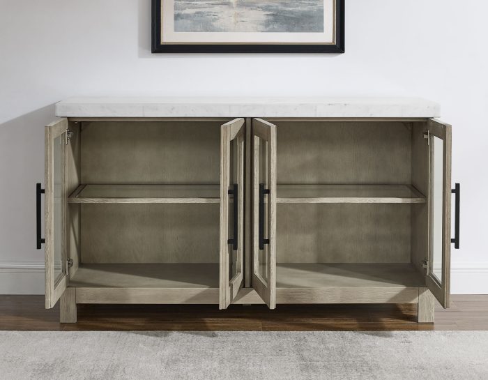 Carena Marble Sideboard Touch Lighting CA520WSB