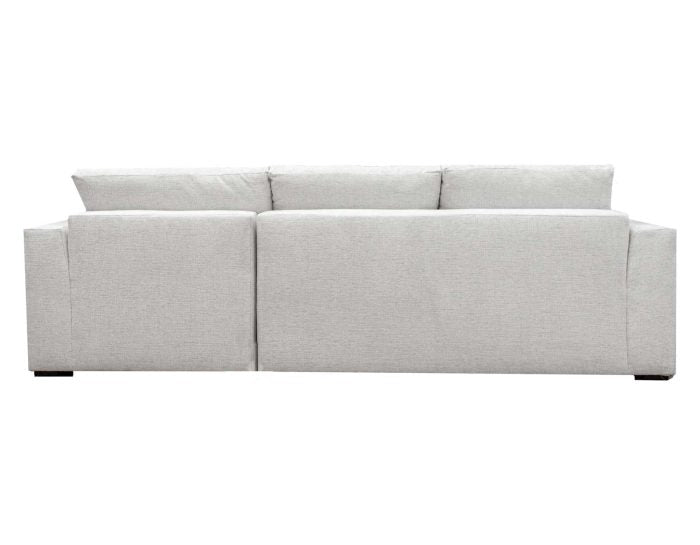 Como Chaise Sofa Sectional Neutral Fabric