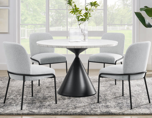 Conrad 5 Pc Marble Top Dining Set CD480