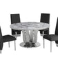 Best Quality D16L White Marble Dining Set w/Lazy Susan