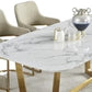 D2001 Marble Top 7 Pc Dining Set by McFerran