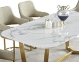 D2001 Marble Top 7 Pc Dining Set by McFerran