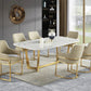 D2001 Marble Top 7 Pc Dining Set by McFerran