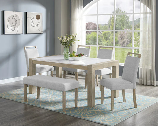 McFerran D4018 Marble Top Dining Set